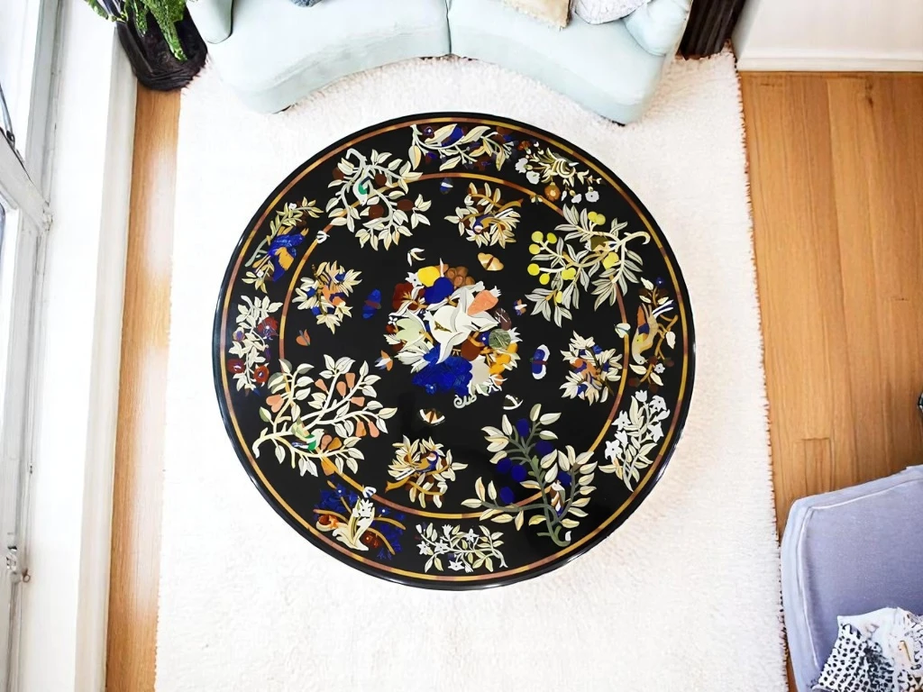 Elevate Your Space with a Round Black Marble Coffee Table